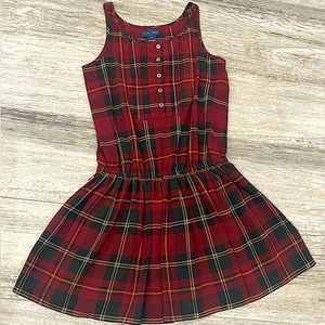 Ralph Lauren Girl Red Plaid Dress Size 8